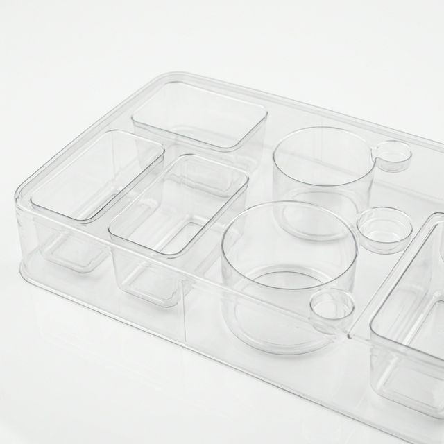 Bandeja para vacinas e frascos